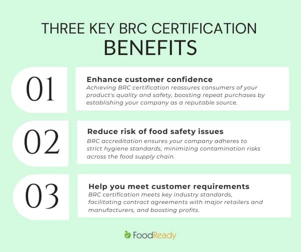 Benefits of BRC certification